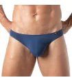 Herren String Marineblau mit weichem Baumwoll-Stretch und Logo-Bund | TOF Paris