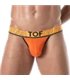 Jockstrap Orange mit flexiblem Jacquard-Bund & weichem Bi-Stretch Baumwollstoff | TOF Paris