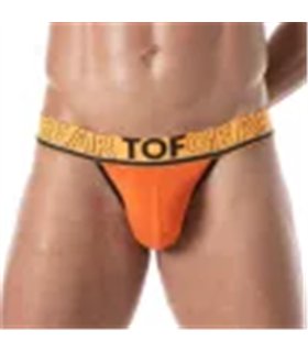Jockstrap Orange mit flexiblem Jacquard-Bund & weichem Bi-Stretch Baumwollstoff | TOF Paris