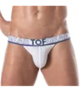 Jockstrap mit bi-stretch Baumwolle & flexiblem Jacquard-Bund Weiß | TOF Paris