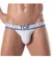 Jockstrap mit bi-stretch Baumwolle & flexiblem Jacquard-Bund Weiß | TOF Paris