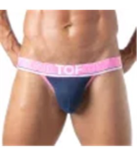 Jockstrap Marineblau mit flexiblem Jacquard-Bund & bi-stretch Cotton | TOF Paris
