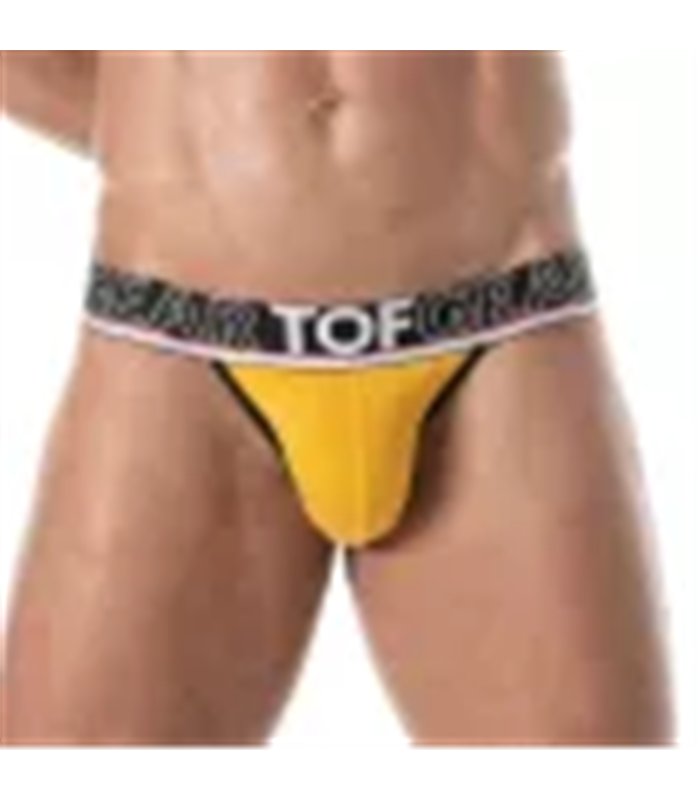 Jockstrap Gelb – Weicher Bi-Stretch Baumwollkomfort mit Jacquard-Bund | TOF Paris