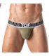 Tanga Khaki – Weicher Bi-Stretch Stoff mit Jacquard-Bund | TOF Paris