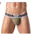 Tanga Khaki – Weicher Bi-Stretch Stoff mit Jacquard-Bund | TOF Paris