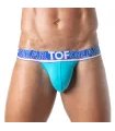 Tanga mit flexiblem Jacquard-Bund – weich & elastisch, Türkis | TOF Paris