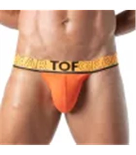 Tanga Herren Orange – Weicher Stretch, Komfort & Logo-Bund | TOF Paris