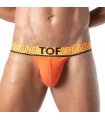 Tanga Herren Orange – Weicher Stretch, Komfort & Logo-Bund | TOF Paris