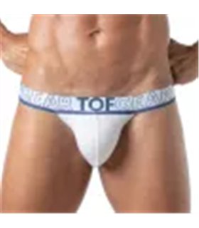 Tanga Weiß – Weicher Bi-Stretch Stoff mit Elastischem Jacquardbund | TOF Paris