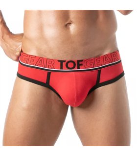 Slips Herren Sportlich Weich Mit Elastischem Jacquard-Bund Rot | TOF Paris