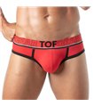 Slips Herren Sportlich Weich Mit Elastischem Jacquard-Bund Rot | TOF Paris