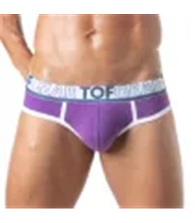 Slips mit Jacquard-Bund – sportlich, weich & flexible Passform, Lila | TOF Paris