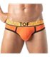 Sportliche Herren-Slips in Orange mit elastischem Jacquard-Bund | TOF Paris