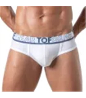 Slip Weiß, Sportlich & Elastisch mit Jacquard-Bund, Weich | TOF Paris