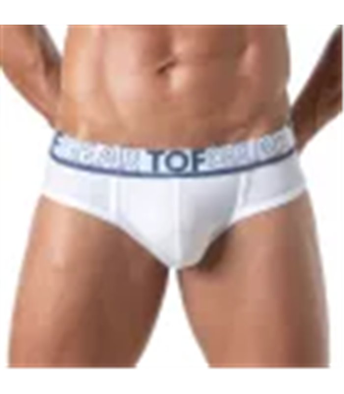 Slip Weiß, Sportlich & Elastisch mit Jacquard-Bund, Weich | TOF Paris