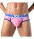 Herren Slips Pink mit elastischem Jacquard-Bund und Kontraststreifen | TOF Paris