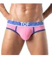 Herren Slips Pink mit elastischem Jacquard-Bund und Kontraststreifen | TOF Paris Herren Slips Pink mit elastischem Jacquard-Bund und Kontraststreifen | TOF Paris