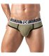 Herren Slips Backless Khaki – Weicher Bi-Stretch, Jacquard-Bund | TOF Paris