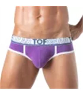 Herren Slips Backless mit breitem Jacquard-Bund, lila | TOF Paris