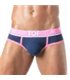 Herren Slips Marineblau mit weichem Bi-Stretch und breitem Jacquard-Bund | TOF Paris