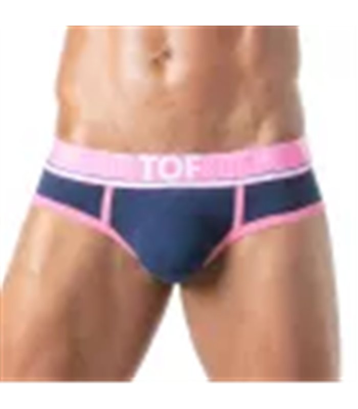 Herren Slips Marineblau mit weichem Bi-Stretch und breitem Jacquard-Bund | TOF Paris