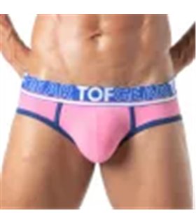 Herren Slips Backless – weicher Bi-Stretch, breiter Jacquard-Bund Pink | TOF Paris