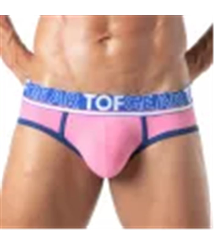Herren Slips Backless – weicher Bi-Stretch, breiter Jacquard-Bund Pink | TOF Paris