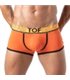 Boxershorts Herren, sportlich & bequem, elastischer Jacquard-Bund, Orange  | TOF Paris