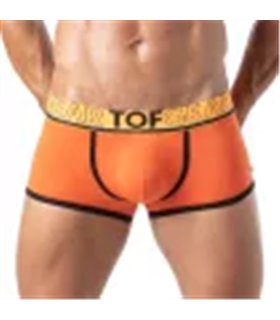 Boxershorts Herren, sportlich & bequem, elastischer Jacquard-Bund, Orange  | TOF Paris