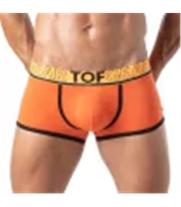 Boxershorts Herren, sportlich & bequem, elastischer Jacquard-Bund, Orange  | TOF Paris