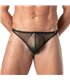 Stringtanga Mesh – Transparenter, verführerischer Low Waist Slip, Schwarz | TOF Paris