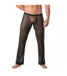 Kimono-Hose aus transparentem Mesh – luftiger Komfort, schwarz | TOF Paris