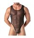 Herren Mesh Body Thong – Transparenter Komfort mit elastischem Bund, Schwarz | TOF Paris