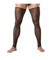 Feinstrumpfhose Mesh Long Legs mit elastischem Bund & Clips, Schwarz | TOF Paris