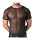 T-Shirt Mesh Slim Fit mit Rundhalsausschnitt – Schwarz | TOF Paris