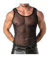 Tank Top Mesh schwarz – transparent, stylisch & mit Logo-Detail | TOF Paris