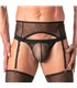 Strumpfhalter Set Mesh mit verstellbaren, schonenden Clips schwarz | TOF Paris
