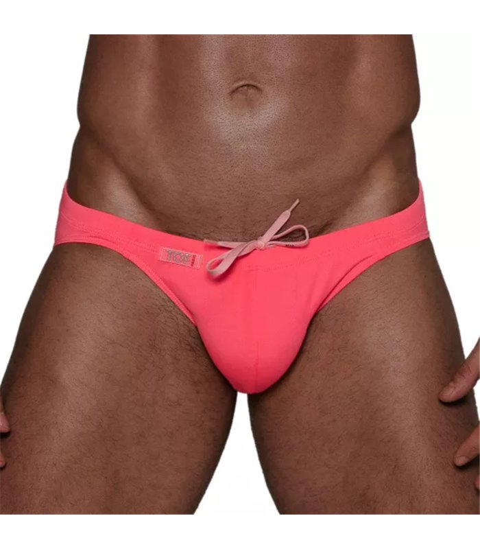 Badehose Neon Pink Mini-Brief Pink – Chlor- & Salzwasserresistent, KomfortBeutel | TOF Paris