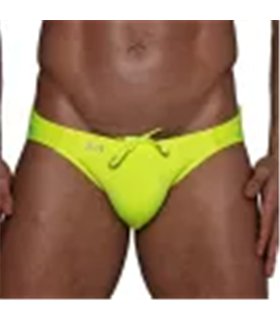 Badehose Neon Gelb – Chlorresistent, Komfort-Schaumtasche | TOF Paris