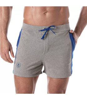 Fussball Shorts – Bequeme Mid-Thigh mit Kontraststreifen & Taschen, Grau | TOF Paris