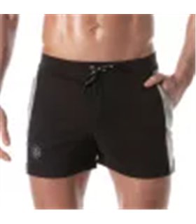 Fussball Shorts – Bequeme Mid-Thigh Shorts mit Kontraststreifen, Schwarz | TOF Paris