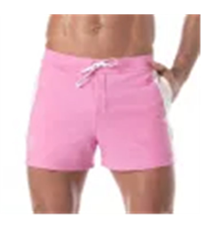 Fussball Shorts – Pink, Mid-Thigh mit Kontraststreifen & Taschen | TOF Paris