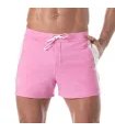 Fussball Shorts – Pink, Mid-Thigh mit Kontraststreifen & Taschen | TOF Paris