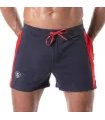Fussball Shorts Marineblau – Bequeme Mid-Thigh mit Kontraststreifen & Taschen | TOF Paris