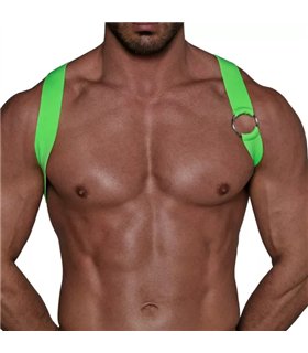 Herren Brust-Harness Neon Grün mit elastischem Komfort & fluoreszierendem Look | TOF