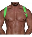 Herren Brust-Harness Neon Grün mit elastischem Komfort & fluoreszierendem Look | TOF