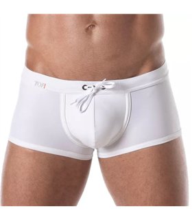 Herren Badeboxer, Weiß – Slim Fit, Elegant & Komfortabel | TOF