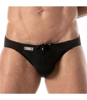 Mini Badeslip Holidays, Schwarz – Sexy, minimalistischer Beach-Style | TOF