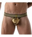Stringless Thong, Gold – Atmungsaktiver Metall-Lurex mit flexiblem Halt | TOF