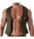 Weste mit abnehmbarer Kette – Bequemer Baumwoll-Mix, Khaki | TOF